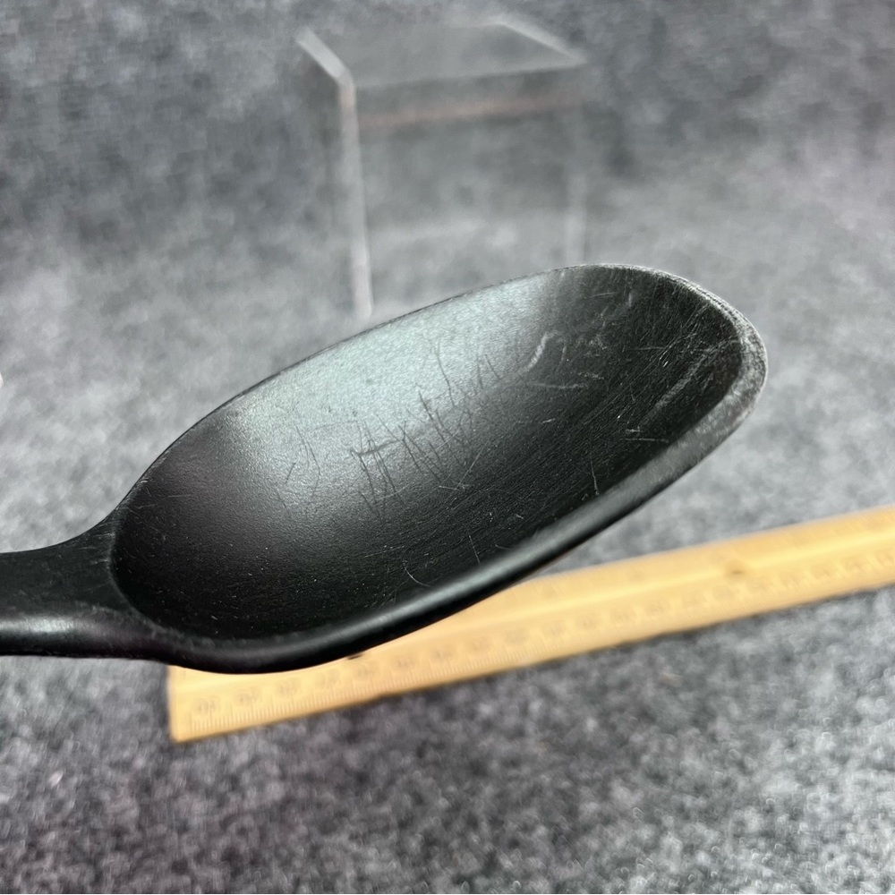 Pampered Chef Black Nylon Cooking Solid Spoon # 2349 Heat Resistant 12" - Picture 6 of 7